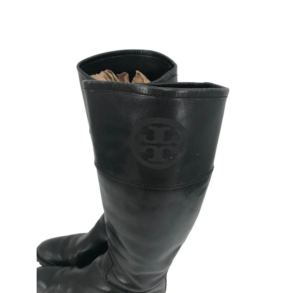 Tory Burch Boots Womens Size 6.5‎ Black Riding Equestrian Tall